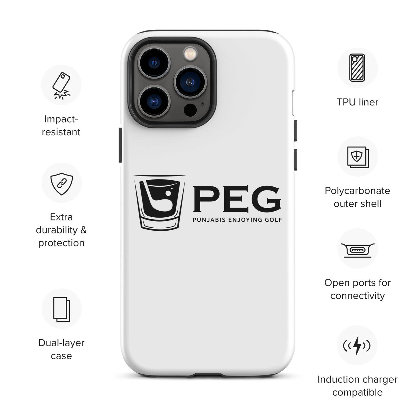 PEG iPhone Case - BLACK