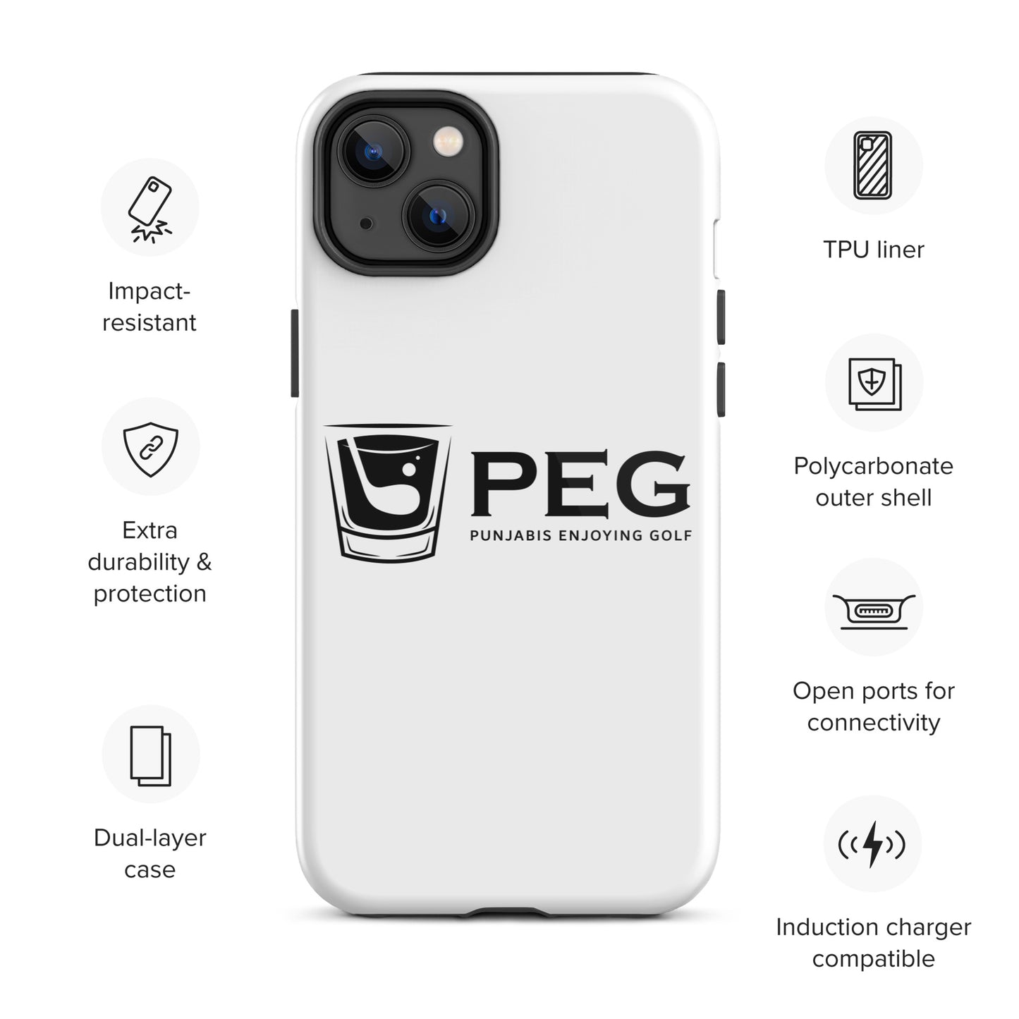 PEG iPhone Case - BLACK