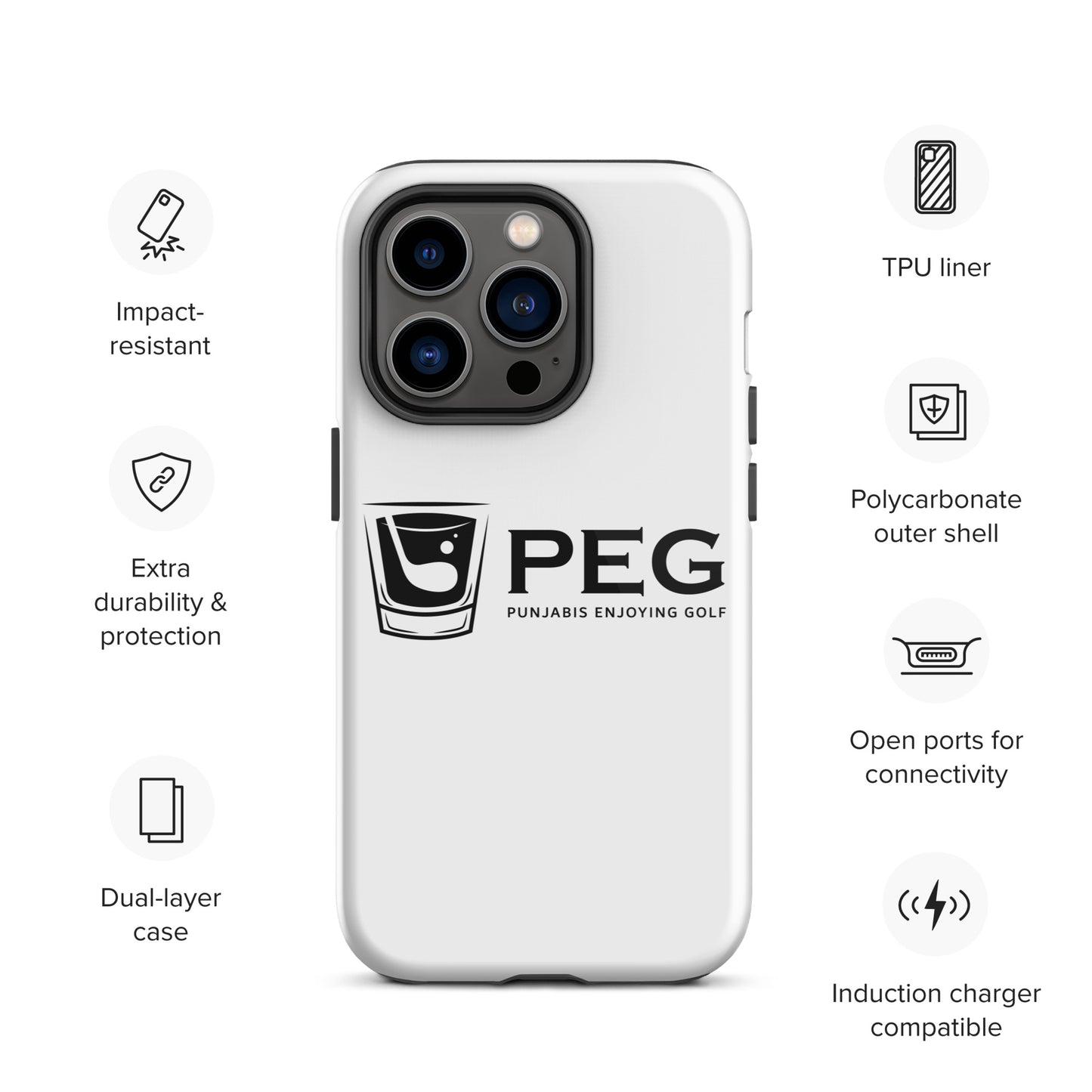 PEG iPhone Case - BLACK