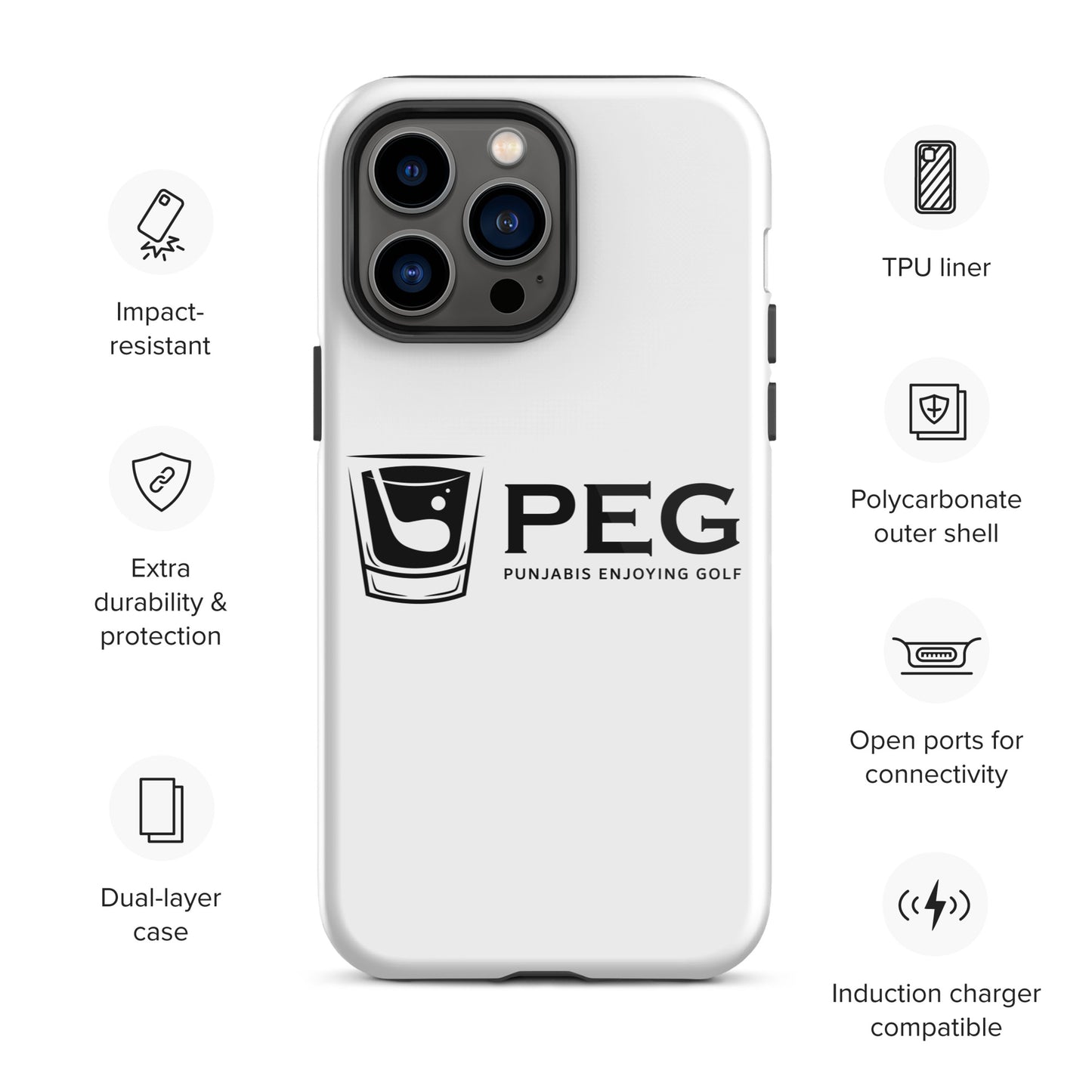 PEG iPhone Case - BLACK